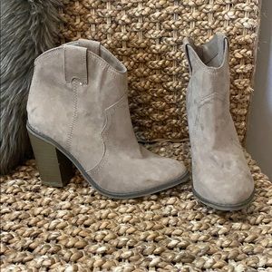 Tan Suede Booties